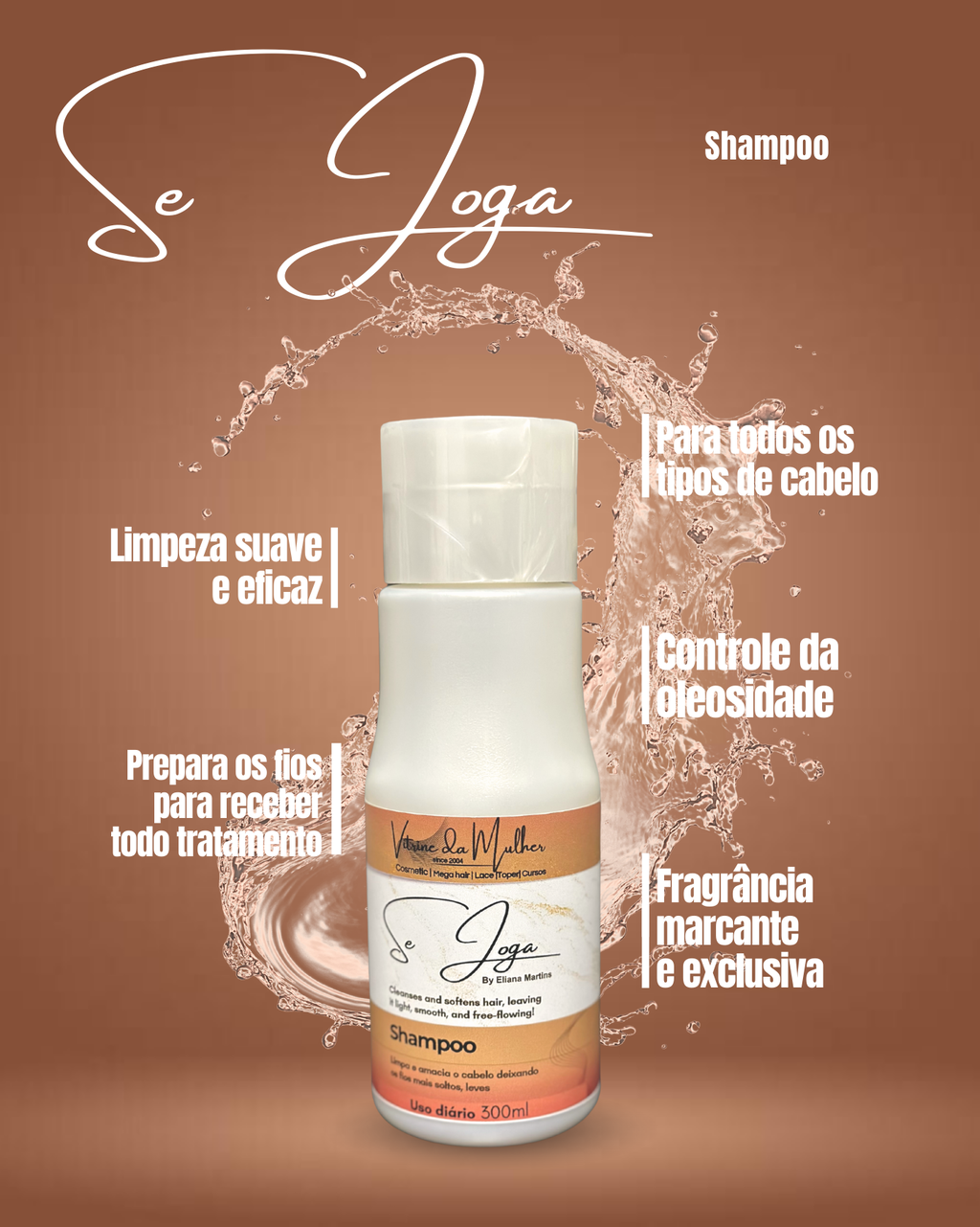 shampoo vitrine da mulher